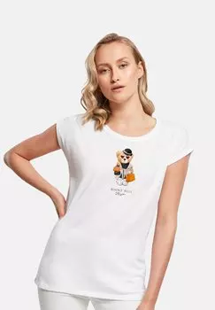 Футболка с принтом Be Famous, белый