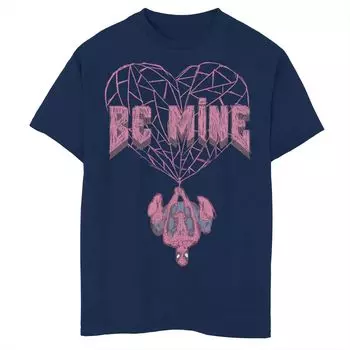 Футболка с принтом «Be Mine» в форме сердца для мальчиков 8–20 лет «Человек-паук» Licensed Character