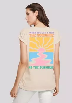 Футболка с принтом BE THE SUNSHINE COLOR F4NT4STIC, песочный