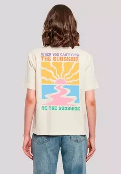 Футболка с принтом BE THE SUNSHINE F4NT4STIC, кремовый