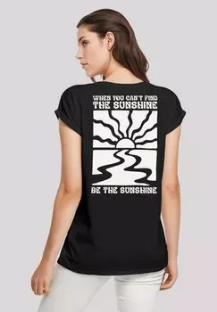 Футболка с принтом BE THE SUNSHINE F4NT4STIC, черный