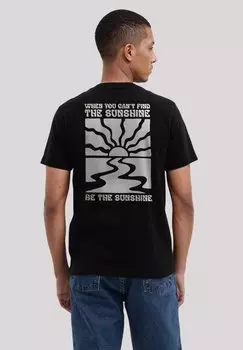 Футболка с принтом BE THE SUNSHINE F4NT4STIC, черный