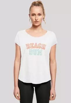 Футболка с принтом BEACH BUM F4NT4STIC, белый