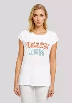 Футболка с принтом BEACH BUM F4NT4STIC, белый