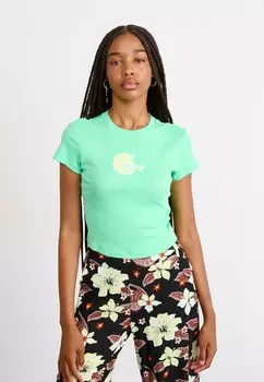 Футболка с принтом BEACH LOVE Roxy, зеленый