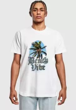 Футболка с принтом BEACH VIBE Mister Tee, белый