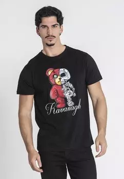 Футболка с принтом BEAR SKELETON TEE Gianni Kavanagh, черный