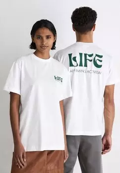 Футболка с принтом BEAT ALL DAY UNISEX Libertine-Libertine, белый