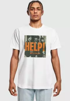 Футболка с принтом Beatles Album Help Merchcode, белый