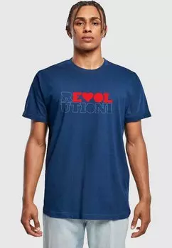 Футболка с принтом BEATLES REVOLUTION LIGHTS Merchcode, цвет light navy