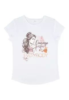 Футболка с принтом BEAUTY AND THE BEAST EVERYONE COURAGE Henry Tiger, белый