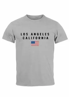 Футболка с принтом BEDRUCKT SCHRIFTZUG CALIFORNIA LOS ANG Neverless, серый
