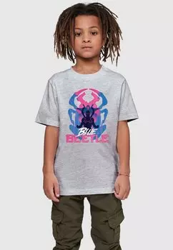 Футболка с принтом BEETLE POSING ABSOLUTE CULT, цвет heather grey