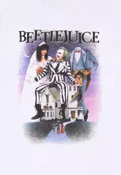 Футболка с принтом BEETLEJUICE POSTER Henry Tiger, белый