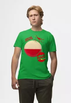 Футболка с принтом BEL JOIN THE GOODNESS Henry Tiger, зеленый