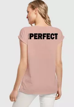 Футболка с принтом BELIEVE FRONT EXTENDED SHOULDER Merchcode, цвет Rose Gold-Coloured