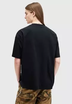Футболка с принтом BELOW CREW AllSaints, черный