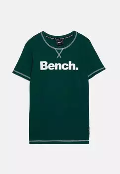 Футболка с принтом Bench, темно-зеленый