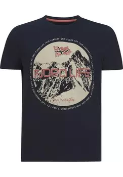 Футболка с принтом BENYAMIN Jan Vanderstorm, темно-синий