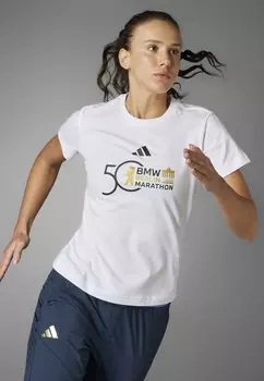 Футболка с принтом BER LOGO adidas Performance, белый