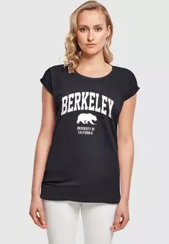 Футболка с принтом BERKELEY UNIVERSITY-BEAR Merchcode, темно-синий