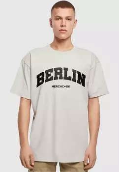 Футболка с принтом BERLIN WORDING Merchcode, антрацит