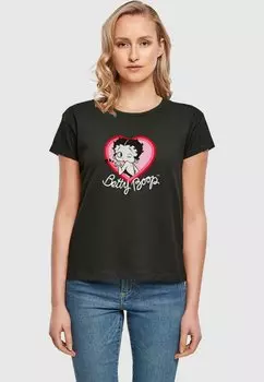 Футболка с принтом BETTY BOOP - 'BLOW A KISS' BOX TEE Merchcode, черный