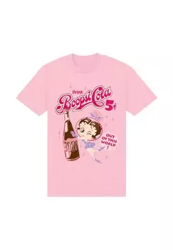 Футболка с принтом BETTY BOOP DRINK BOOPSI COLA Henry Tiger, розовый