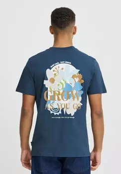 Футболка с принтом BHJAFON Blend, синий