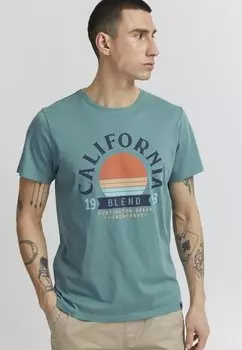 Футболка с принтом BHORTWIN Blend, цвет mineral blue