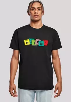 Футболка с принтом BIG BANG THEORY BAZINGA ELEMENTS F4NT4STIC, черный
