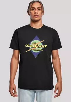 Футболка с принтом BIG BANG THEORY THE COMIC CENTER F4NT4STIC, цвет black