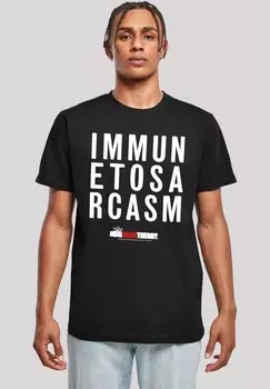 Футболка с принтом BIG BANG THEORY TV SERIE IMMUNE TO SARCASM F4NT4STIC, черный