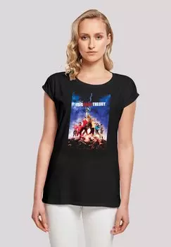 Футболка с принтом BIG BANG THEORY TV SERIE CHARACTER PO F4NT4STIC, черный