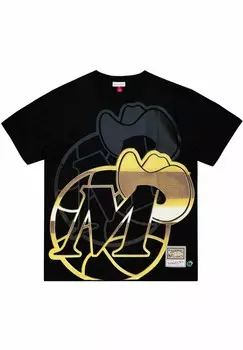 Футболка с принтом BIG FACE 4 0 DALLAS MAVERICKS Mitchell & Ness, черный
