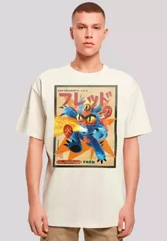 Футболка с принтом BIG HERO 6 FRED NEWSPAPER F4NT4STIC, песочный