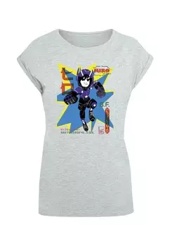 Футболка с принтом BIG HERO 6 HIRO MANGA ABSOLUTE CULT, светло-серый