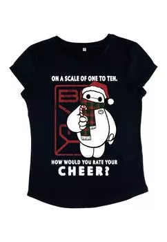 Футболка с принтом BIG HERO 6 MOVIE BAYMAX CHEER SCALE Henry Tiger, темно-синий