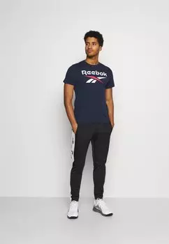 Футболка с принтом Big Logo Tee Reebok, темно-синяя