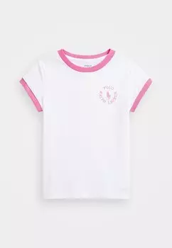 Футболка с принтом BIG PONY LOGO COTTON JERSEY TEE Polo Ralph Lauren, белый