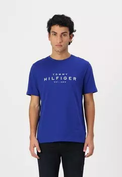 Футболка с принтом BIG TEE Tommy Hilfiger, темно-синий