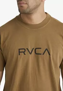 Футболка с принтом BIG WASHED RVCA, коричневый