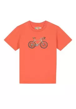 Футболка с принтом BIKE Watapparel, цвет fiesta