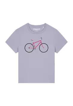 Футболка с принтом BIKE watapparel, фиолетовый