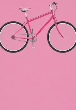 Футболка с принтом BIKE watapparel, светло-розовый