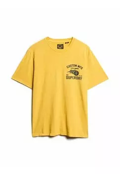Футболка с принтом BIKER GRAPHIC Superdry, желтый