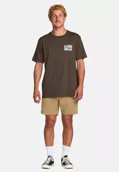 Футболка с принтом Billabong, коричневый