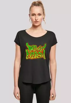 Футболка с принтом BILLIE EILISH LOGO F4NT4STIC, черный
