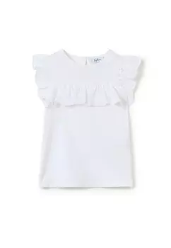 Футболка с принтом BIPACK WITH SANGALLO RUFFLES OVS, розовый