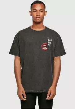 Футболка с принтом BLA BLA BLA COMIC ACID WASHED Merchcode, цвет black